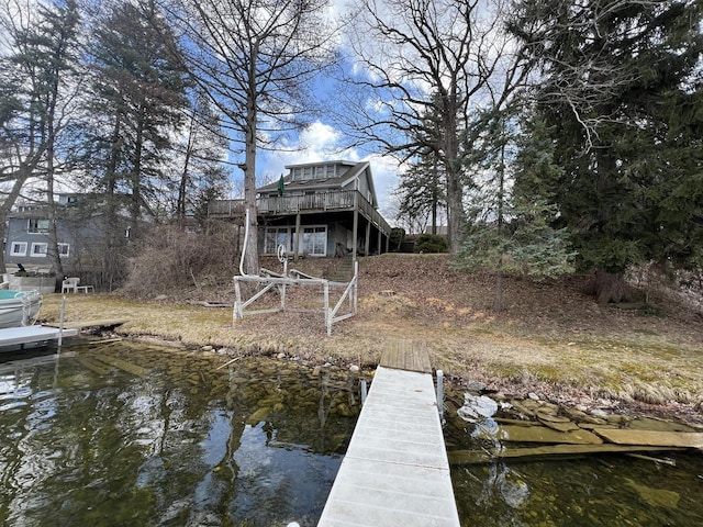 N53W34956 Rd B, Okauchee, WI 53069 - dock with a deck with water view