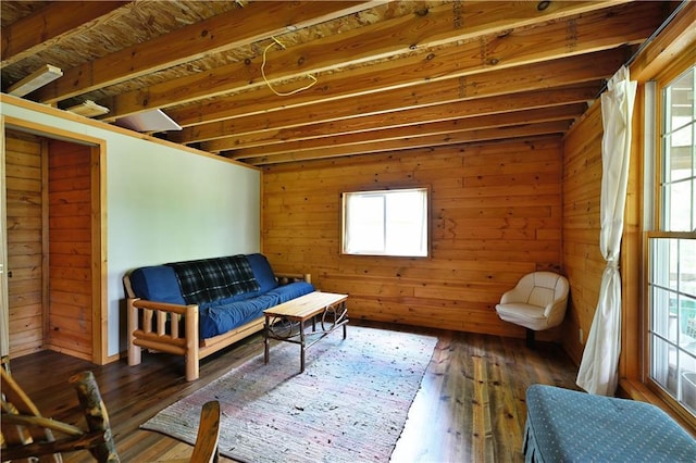 82912 Augustine Rd, Glidden, WI 54527 - living area featuring wood walls and wood-type flooring
