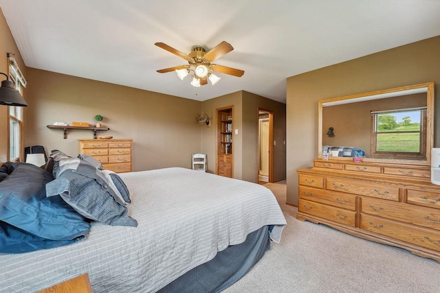 N3504 State Rd 80, Elroy, WI 53929 - bedroom featuring light colored carpet and a ceiling fan