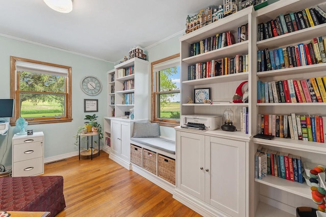 N3504 State Rd 80, Elroy, WI 53929 - office featuring crown molding, light wood finished floors, and baseboards