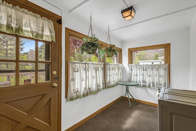 1416 Lake Dr, South Milwaukee, WI 53172 - entryway featuring baseboards and carpet