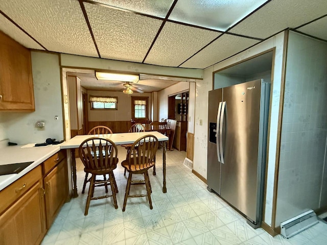 105 Cliff St, Camp Douglas, WI 54618 - dining space with a ceiling fan and light floors