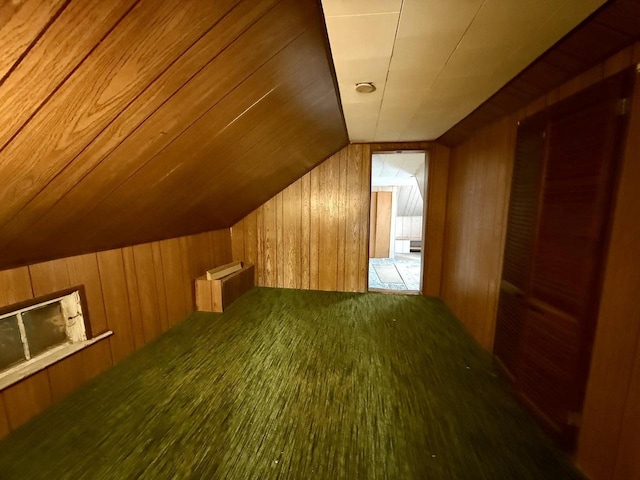 105 Cliff St, Camp Douglas, WI 54618 - additional living space with wood walls and vaulted ceiling
