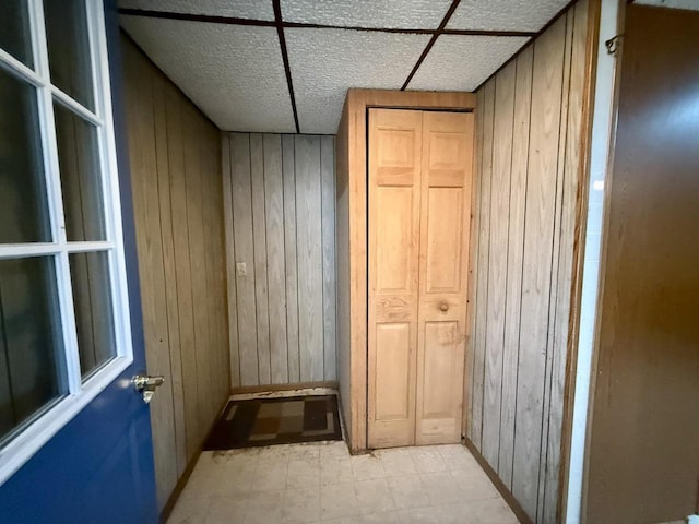 105 Cliff St, Camp Douglas, WI 54618 - hall featuring wooden walls and baseboards