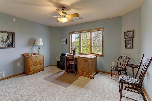211 Oconomowoc Pkwy, Oconomowoc, WI 53066 - office space with light colored carpet, ceiling fan, and baseboards