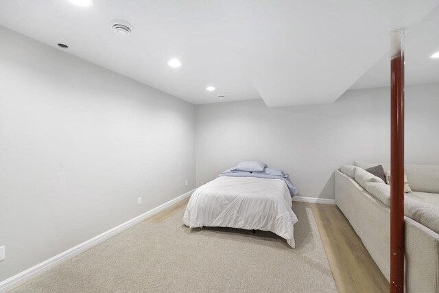 W2434 Timber Trl, Keshena, WI 54135 - bedroom with baseboards and recessed lighting