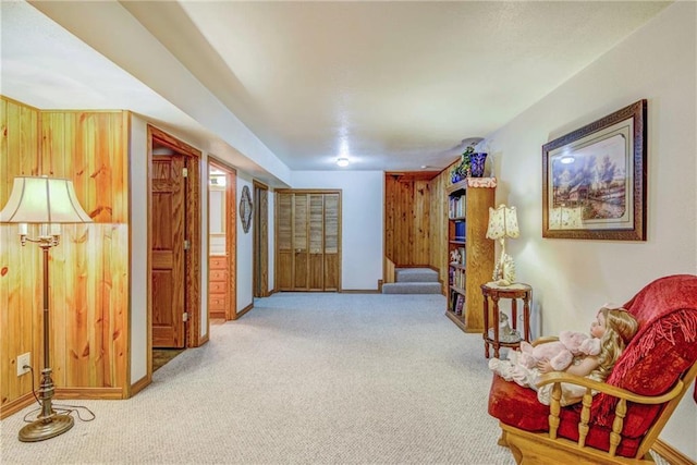 E5777 689th Ave, Menomonie, WI 54751 - sitting room featuring carpet floors and baseboards