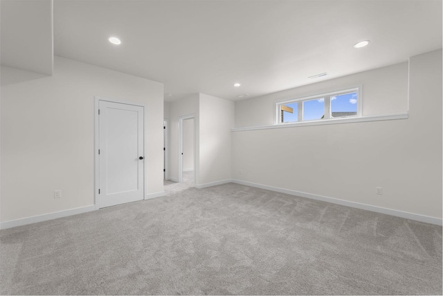 727 Schubert St, Verona, WI 53593 - basement with carpet floors, baseboards, and recessed lighting