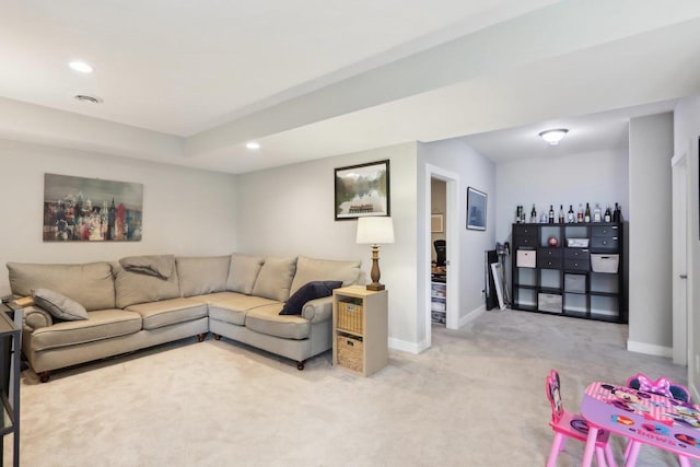 807 W Saddle Rdg Unit 807, Portage, WI 53901 - carpeted living area with recessed lighting and baseboards