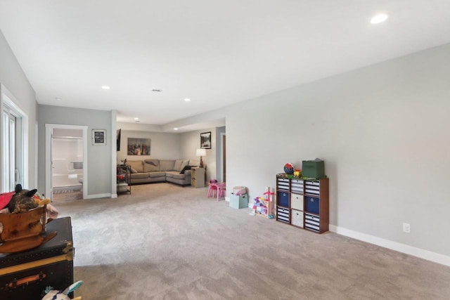 807 W Saddle Rdg Unit 807, Portage, WI 53901 - playroom featuring carpet floors, recessed lighting, and baseboards
