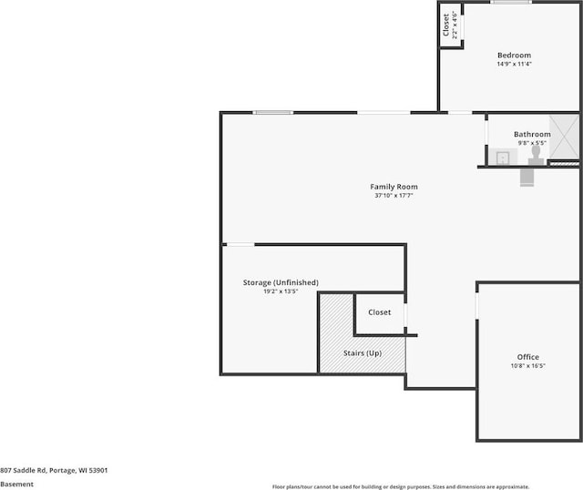 807 W Saddle Rdg Unit 807, Portage, WI 53901 - room layout