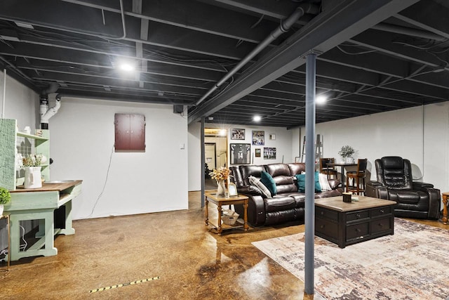 1115 Daniel Ct Unit 40, Neenah, WI 54956 - living area featuring finished concrete flooring