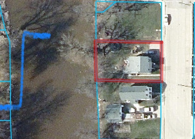 244 Satterlee St, Fond Du Lac, WI 54935 - aerial overview of property's location featuring property parcel outlined