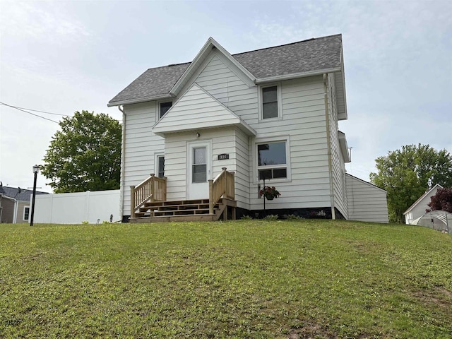 114 E Freeborn St, Cecil, WI 54111 - view of front of house with roof with shingles