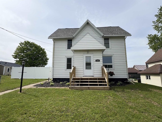 114 E Freeborn St, Cecil, WI 54111 - back of house with roof with shingles