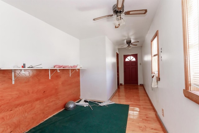 302 W Division St, Fond Du Lac, WI 54935 - corridor with light wood-style floors