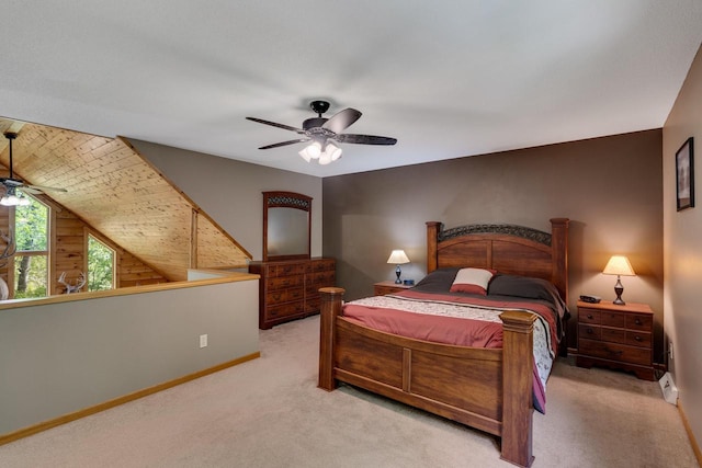 N17795 Trim Rd, Galesville, WI 54630 - bedroom with carpet, baseboards, and ceiling fan