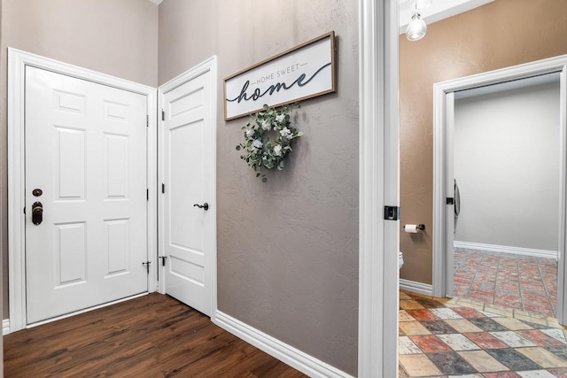 W4825 Wild Wings Dr, Sherwood, WI 54169 - hallway with baseboards and dark wood finished floors