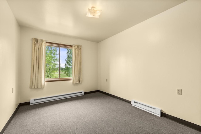 521 E Grand Ave, Rosholt, WI 54473 - carpeted spare room with baseboard heating and baseboards