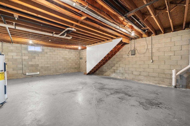 521 E Grand Ave, Rosholt, WI 54473 - basement with water heater