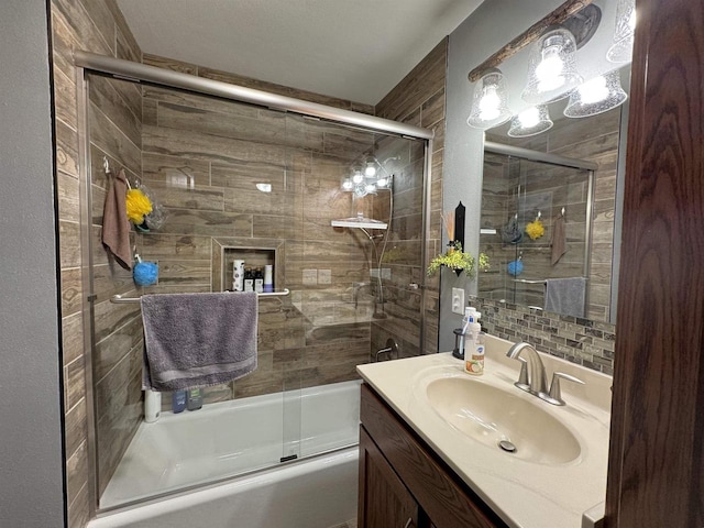 N3140 Forest Prairie Park Rd, Monroe, WI 53566 - full bathroom with bath / shower combo with glass door and vanity