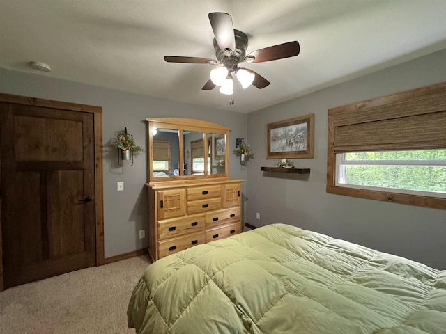 N3140 Forest Prairie Park Rd, Monroe, WI 53566 - carpeted bedroom featuring baseboards and ceiling fan