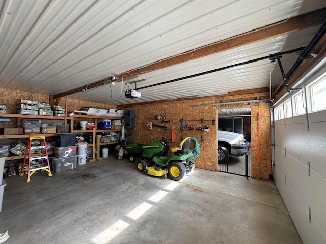 N3140 Forest Prairie Park Rd, Monroe, WI 53566 - garage featuring a garage door opener