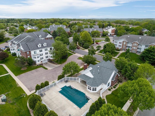 10 Kings Mill Cir Unit 113, Madison, WI 53718 - aerial perspective of suburban area featuring a pool area