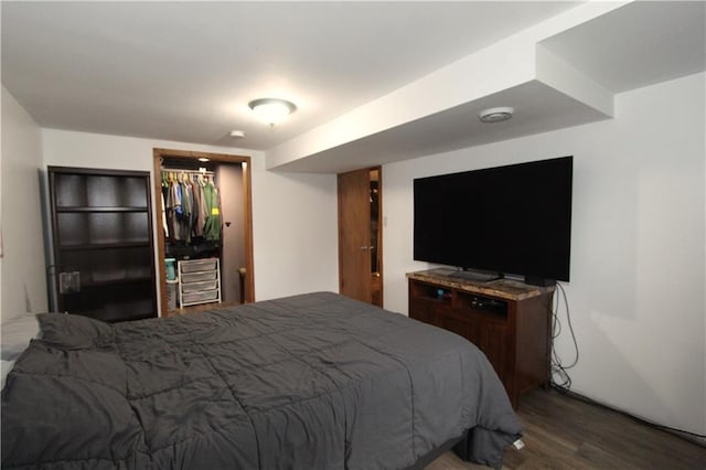 1808 Curtiss St, Eau Claire, WI 54703 - bedroom featuring dark wood finished floors and a closet