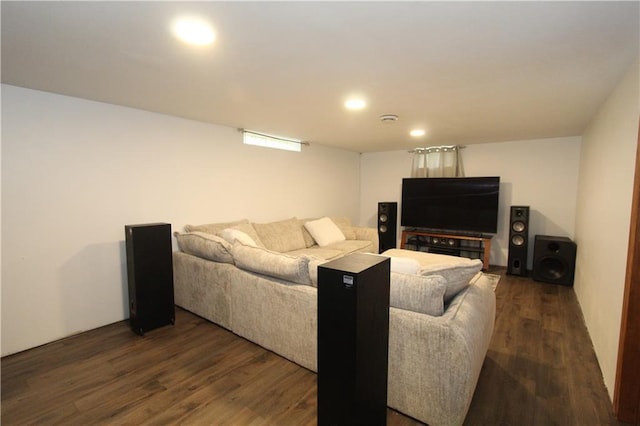 1808 Curtiss St, Eau Claire, WI 54703 - living area featuring wood finished floors and recessed lighting