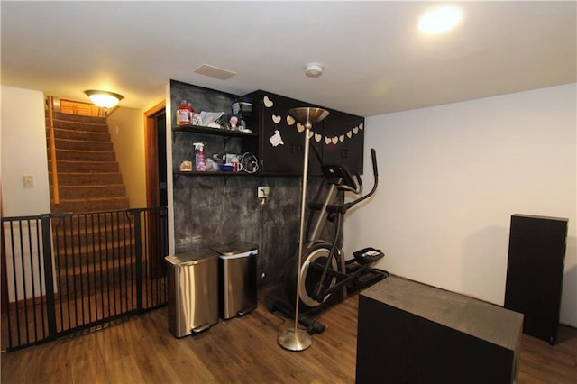 1808 Curtiss St, Eau Claire, WI 54703 - bar with wood finished floors and stairway