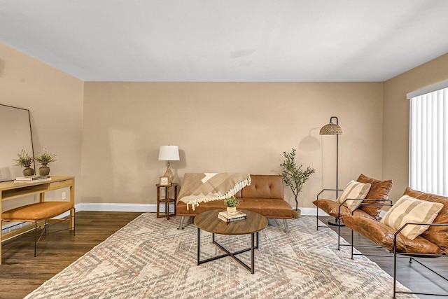 6112 W Port Ave, Milwaukee, WI 53223 - sitting room featuring baseboards and wood finished floors