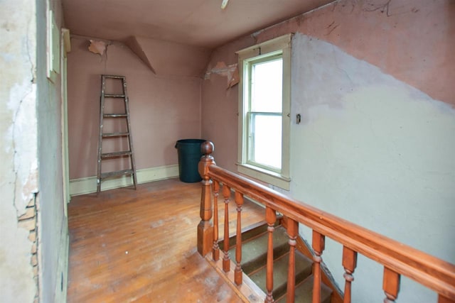 735 Oakwood St, Wild Rose, WI 54984 - bonus room with wood finished floors and stairway