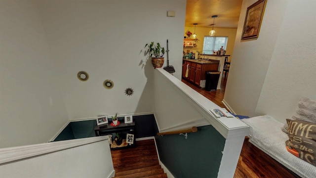619 Reena Ave Unit 8, Fort Atkinson, WI 53538 - stairs with wood finished floors