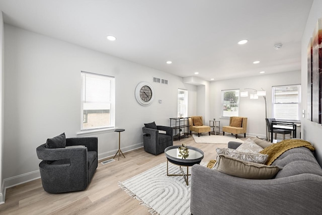 1922 E Iron St, Milwaukee, WI 53207 - living room with light wood-style floors, recessed lighting, and baseboards