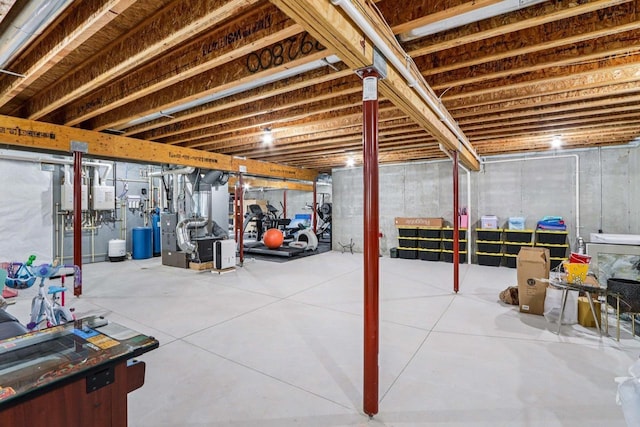 7678 Badger Run Ct, Verona, WI 53593 - unfinished basement with heating unit
