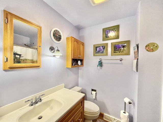 3117 Canterbury Ln, Janesville, WI 53546 - full bath with toilet, vanity, and a shower with curtain