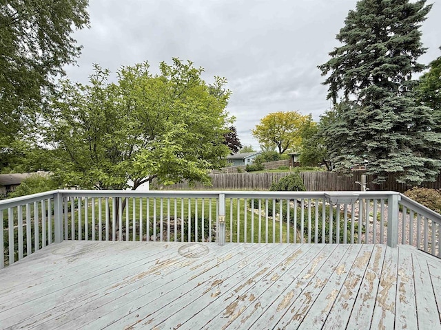 3117 Canterbury Ln, Janesville, WI 53546 - wooden deck featuring a fenced backyard