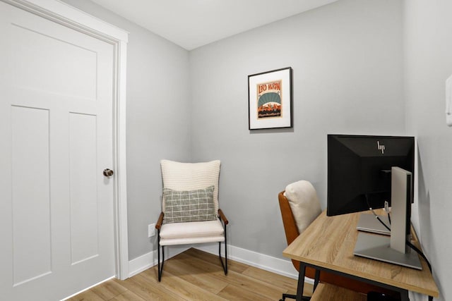 3725 Dawes St, Madison, WI 53714 - office area with light wood-type flooring and baseboards