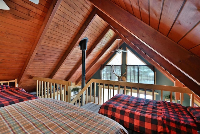 2775 Lake Rd, Barnes, WI 54873 - bedroom featuring wood ceiling