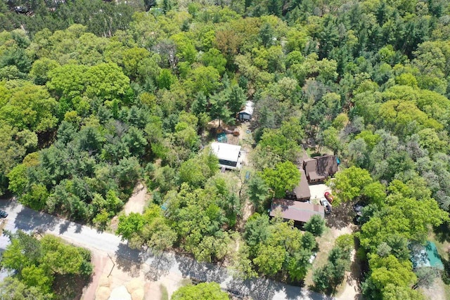 W4643 S Pearl Lake Rd, Redgranite, WI 54970 - aerial view of property's location featuring a forest