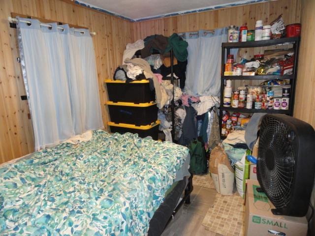 W4643 S Pearl Lake Rd, Redgranite, WI 54970 - bedroom with wood walls