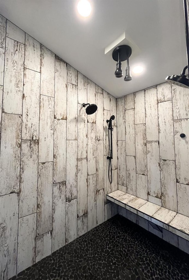 S7915 Ruthe Badger Ln, Merrimac, WI 53561 - bathroom featuring a tile shower