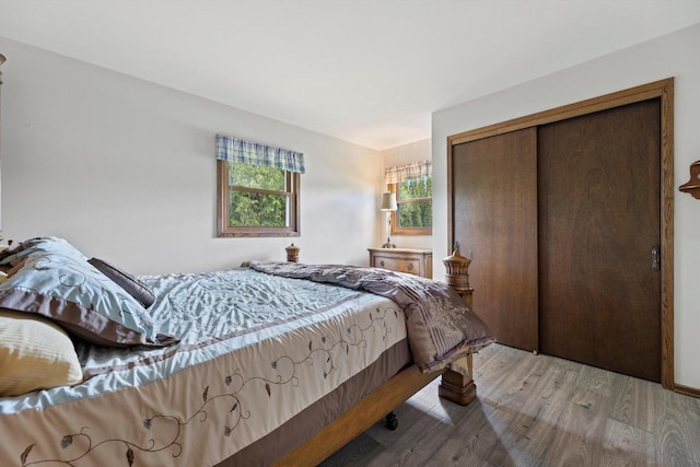1517 Merry Ct, Port Washington, WI 53074 - bedroom featuring light wood-style floors and a closet