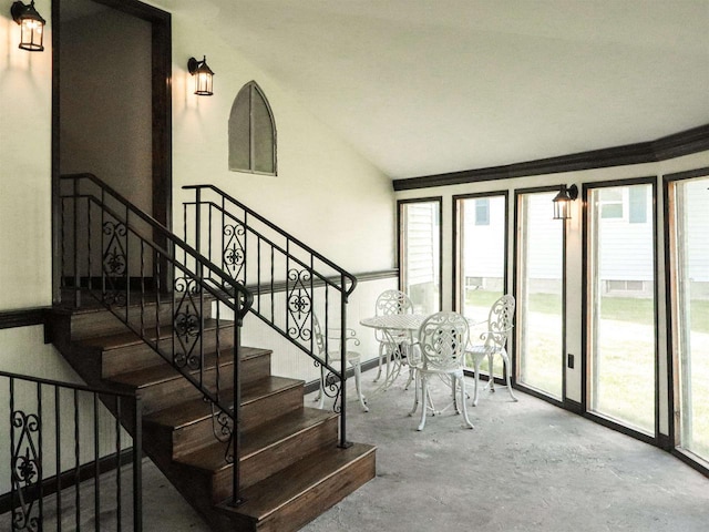 507 Janesville St, Oregon, WI 53575 - stairs featuring concrete floors