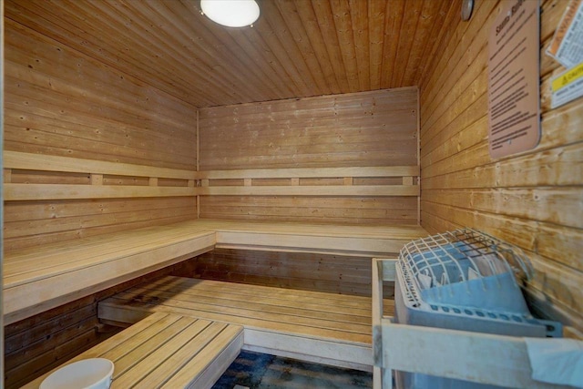 2 Captains Ct Unit 5, Madison, WI 53719 - relaxing sauna with wooden walls and wood ceiling