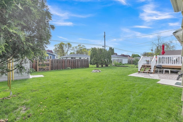 2117 N 27th St, Sheboygan, WI 53081 - view of yard featuring a wooden deck