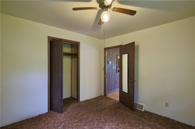 1217 Andover Ave, Eau Claire, WI 54703 - unfurnished bedroom with carpet flooring, a closet, and ceiling fan