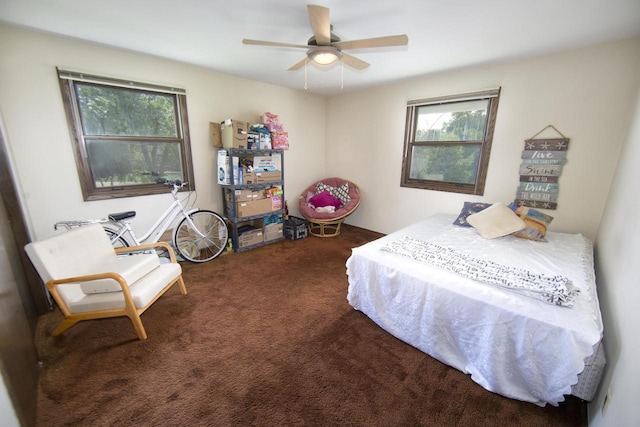 6538 N Bethmaur Ln, Glendale, WI 53209 - bedroom featuring carpet floors and a ceiling fan