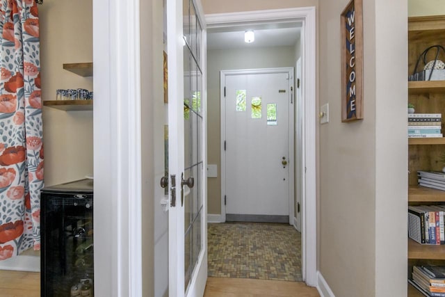 5744 W Rita Dr, West Allis, WI 53219 - entrance foyer with baseboards and french doors
